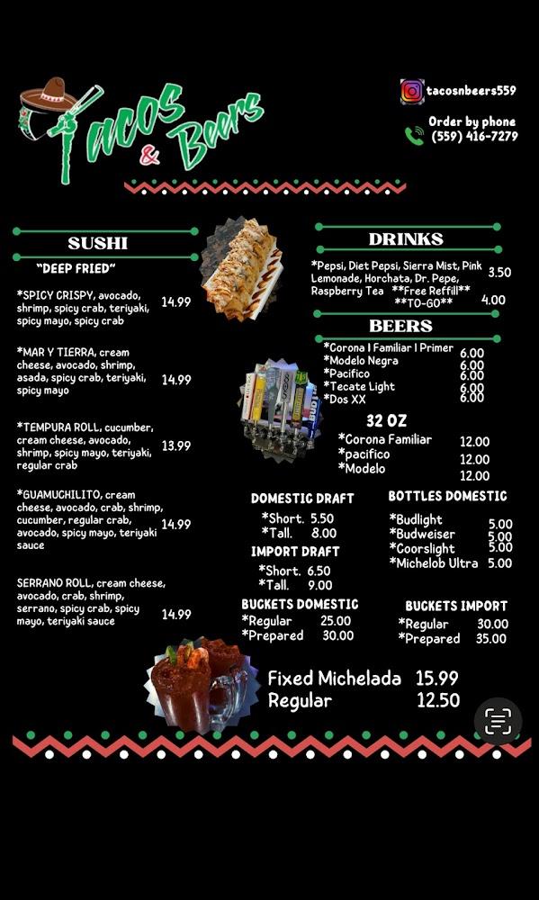 Tacos & Beers Menu image 2